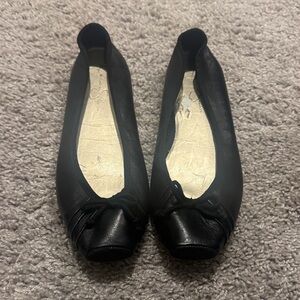Jessica Simpson Black Leather Ballet Flats